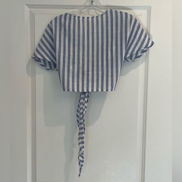 EUC Nautical Set Top and Shorts Sz. XS Blue and White Stripes - Picture 2 of 6